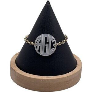 Monogrammed Initials Bracelet With Chain & Clasp